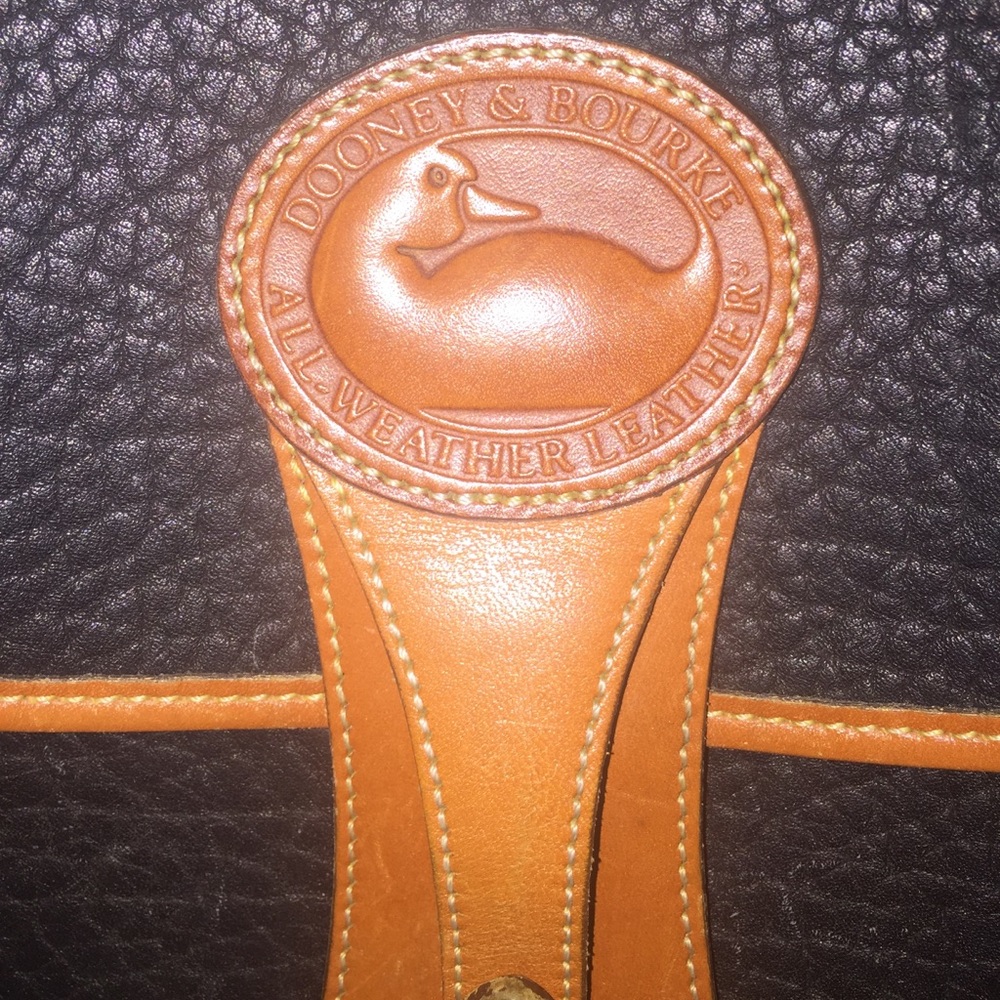 Dooney & Bourke navy pebble leather satchel